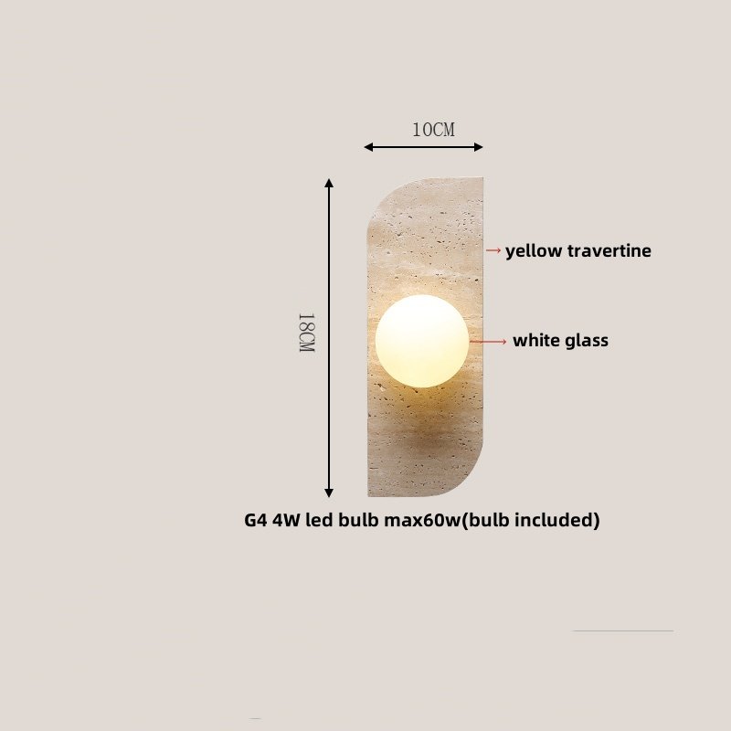 Lámpara de pared LED de vidrio blanco IWHD, lámpara de noche, vestíbulo, pasillo, estilo nórdico moderno, cueva amarilla, piedra creativa, lámpara de escalera - Image 17