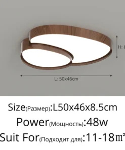 Creative Home Design Ceiling Light for Living Room Led Ceiling Lights Wooden House Lighting Fixture Creative Walnut Wood Bedroom - Image 8