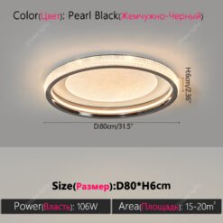 Lámpara de techo LED de diseño moderno, lámpara de techo con forma de anillo, adecuada para sala de estar, cocina, decoración romántica del hogar, luz de techo - Image 16