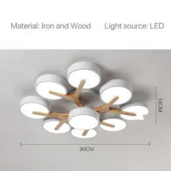 Nordic Modern Macaron Ceiling Lamp Chandelier Bedroom Minimalist Wood Home Decor Living Room Kitchen LED Lighting Fixtures - Image 13