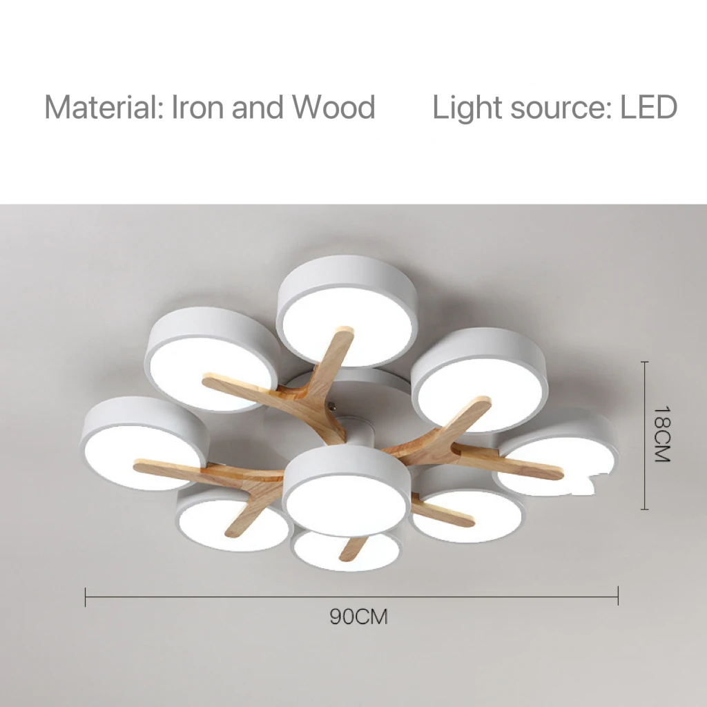 Nordic Modern Macaron Ceiling Lamp Chandelier Bedroom Minimalist Wood Home Decor Living Room Kitchen LED Lighting Fixtures - Image 13