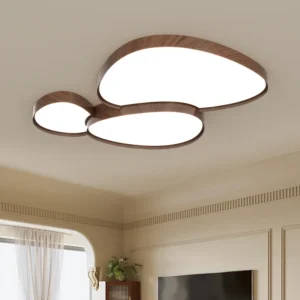 Creative Home Design Ceiling Light for Living Room Led Ceiling Lights Wooden House Lighting Fixture Creative Walnut Wood Bedroom