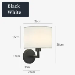 Lámpara de pared de noche con foco giratorio, moderna pantalla de tela, lámpara de lectura, aplique para dormitorio, decoración del hogar, LED E27 - Image 9
