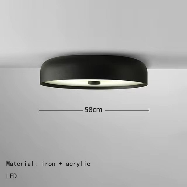 Nordic Simple Circular Ceiling Light After Modern Creative Dining Room Living Room Bedroom LED Black White Orange Ceiling Light - Image 11