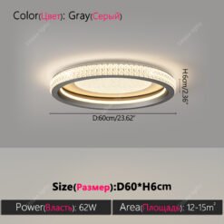 Lámpara de techo LED de diseño moderno, lámpara de techo con forma de anillo, adecuada para sala de estar, cocina, decoración romántica del hogar, luz de techo - Image 9