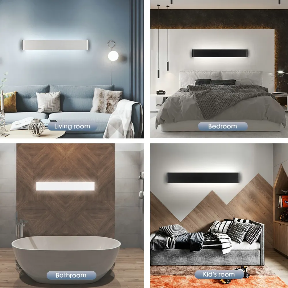 Lámpara de pared LED moderna regulable 110/220 V, lámpara de interior, apliques de pared, escalera, dormitorio, mesita de noche, sala de estar, iluminación del pasillo del hogar. - Image 5