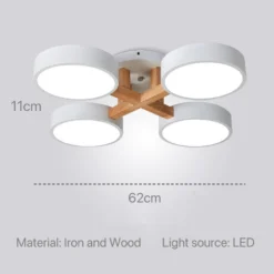 Nordic Modern Macaron Ceiling Lamp Chandelier Bedroom Minimalist Wood Home Decor Living Room Kitchen LED Lighting Fixtures - Image 7