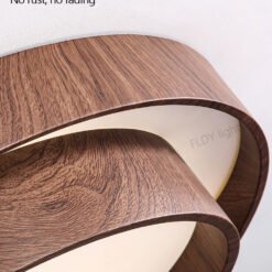 Lámpara de techo LED de madera de nogal nórdico Menvix para sala de estar, comedor, balcón, dormitorio, decoración del hogar, iluminación interior - Image 6
