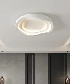 Alternative view of Lámparas de techo LED blancas minimalistas, decoración nórdica moderna para el hogar, luces de techo para sala de estar, comedor, accesorios de iluminación interior