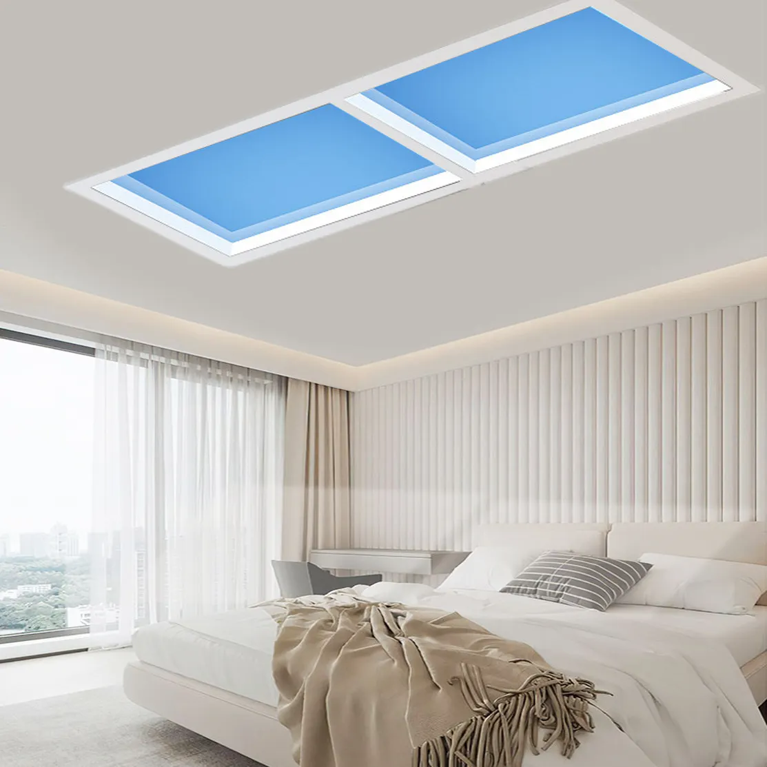 Blue sky light ceiling lamp for Bathroom Indoor Decor panel Kids room lamp Kitchen Natural Lighting Surface ceiling chandelier - Image 4