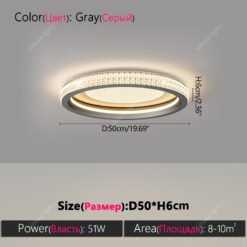 Lámpara de techo LED de diseño moderno, lámpara de techo con forma de anillo, adecuada para sala de estar, cocina, decoración romántica del hogar, luz de techo - Image 12