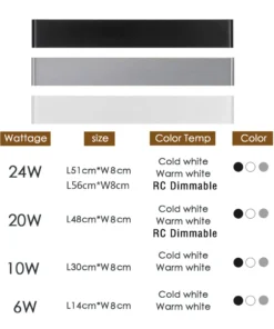 Lámpara de pared LED moderna regulable 110/220 V, lámpara de interior, apliques de pared, escalera, dormitorio, mesita de noche, sala de estar, iluminación del pasillo del hogar.