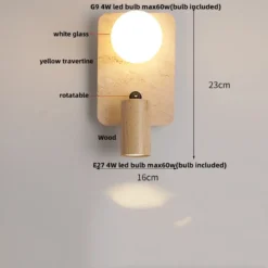 Lámpara de pared LED de vidrio blanco IWHD, lámpara de noche, vestíbulo, pasillo, estilo nórdico moderno, cueva amarilla, piedra creativa, lámpara de escalera - Image 11