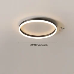 Modern Bedroom led Ceiling Lights Round Remote Control Dimmable led Living Room Ceiling Light White/Black Indoor Ceiling Lights - Image 6