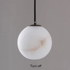 Luxury Marble Moon Chandelier Hotel Restaurant Aisle Bedroom Bedside Storefront Decoration Copper Planet Pendant Lighting - Image 3