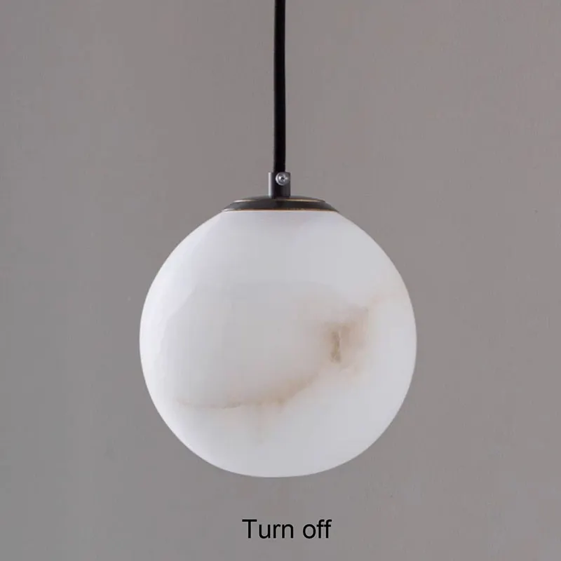 Luxury Marble Moon Chandelier Hotel Restaurant Aisle Bedroom Bedside Storefront Decoration Copper Planet Pendant Lighting - Image 3