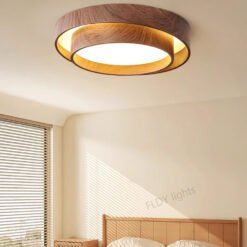 Lámpara de techo LED de madera de nogal nórdico Menvix para sala de estar, comedor, balcón, dormitorio, decoración del hogar, iluminación interior