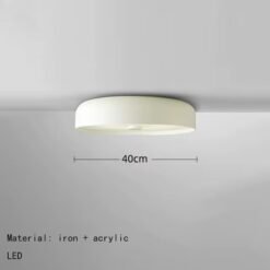 Nordic Simple Circular Ceiling Light After Modern Creative Dining Room Living Room Bedroom LED Black White Orange Ceiling Light - Image 12