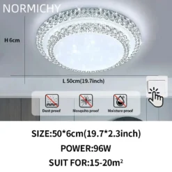 Modern Diamond Simple Design LED Ceiling Lamp White/Warm Light Bedroom Living Room Home Lighting Decorate Lustre Home Appliance - Image 10