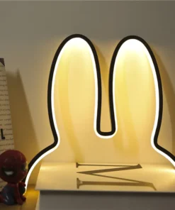 Lámpara de noche LED de conejo, moderna lámpara de escritorio USB para habitación infantil, regalo de Navidad, 5 W, bonita lámpara de noche, luminaria decorativa para el hogar.