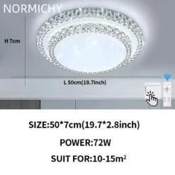 Modern Diamond Simple Design LED Ceiling Lamp White/Warm Light Bedroom Living Room Home Lighting Decorate Lustre Home Appliance - Image 8