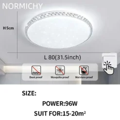 Modern Diamond Simple Design LED Ceiling Lamp White/Warm Light Bedroom Living Room Home Lighting Decorate Lustre Home Appliance - Image 17