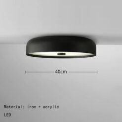 Nordic Simple Circular Ceiling Light After Modern Creative Dining Room Living Room Bedroom LED Black White Orange Ceiling Light - Image 9