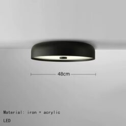 Nordic Simple Circular Ceiling Light After Modern Creative Dining Room Living Room Bedroom LED Black White Orange Ceiling Light - Image 10