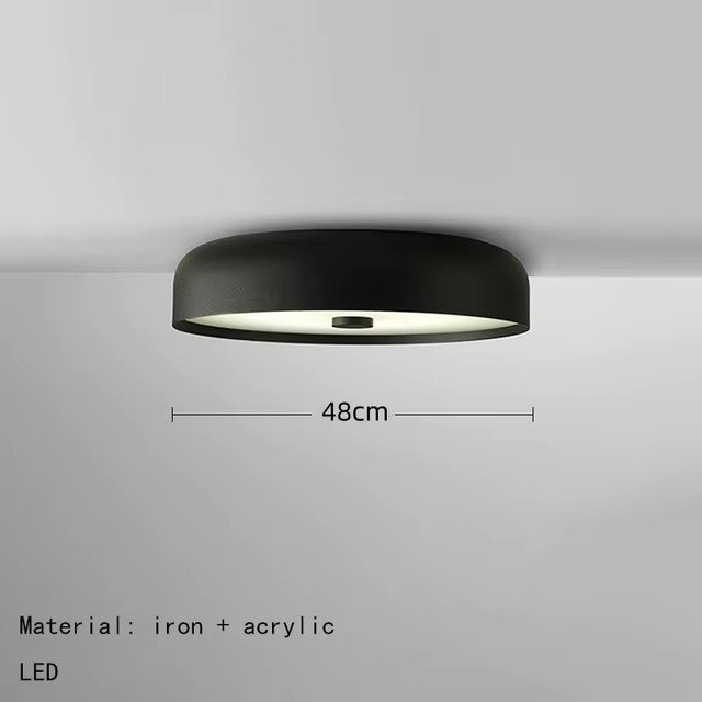 Nordic Simple Circular Ceiling Light After Modern Creative Dining Room Living Room Bedroom LED Black White Orange Ceiling Light - Image 10