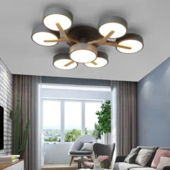 Nordic Modern Macaron Ceiling Lamp Chandelier Bedroom Minimalist Wood Home Decor Living Room Kitchen LED Lighting Fixtures - Image 5