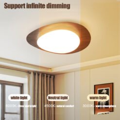 Pebble ceiling lamp led wood Ceiling Light Modern Retro Art Acrylic minimalist lampfor Living Room bedroom decoration lighting - Image 4