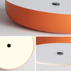 Nordic Simple Circular Ceiling Light After Modern Creative Dining Room Living Room Bedroom LED Black White Orange Ceiling Light - Image 5