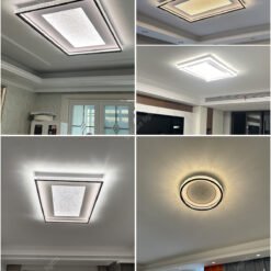 Lámpara de techo LED de diseño moderno, lámpara de techo con forma de anillo, adecuada para sala de estar, cocina, decoración romántica del hogar, luz de techo - Image 4