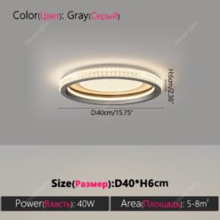 Lámpara de techo LED de diseño moderno, lámpara de techo con forma de anillo, adecuada para sala de estar, cocina, decoración romántica del hogar, luz de techo - Image 11