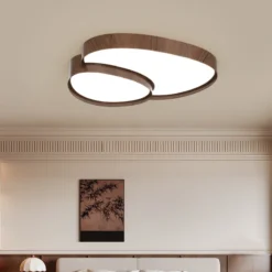 Creative Home Design Ceiling Light for Living Room Led Ceiling Lights Wooden House Lighting Fixture Creative Walnut Wood Bedroom - Image 4