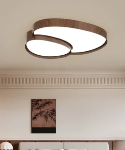 Creative Home Design Ceiling Light for Living Room Led Ceiling Lights Wooden House Lighting Fixture Creative Walnut Wood Bedroom - Image 4