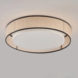 LED Bedroom Ceiling Light Study Living Room LED Lamps Itchen Dining Table Lighting Circular Shape Fabric Lampshade Home Decor