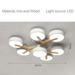 Nordic Modern Macaron Ceiling Lamp Chandelier Bedroom Minimalist Wood Home Decor Living Room Kitchen LED Lighting Fixtures - Image 16