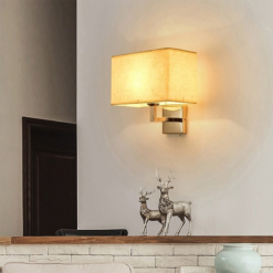 E27 Fabric Wall lamp with Switch LED Spotlight Reading Light Bedroom Study Equipment Hotel Bedhead Nordic Home Decoration Light - Image 4