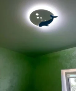 Scandinavian children's room ceiling light simple modern cartoon dolphin warm romantic boys and girls bedroom lamps and lanterns - Image 4