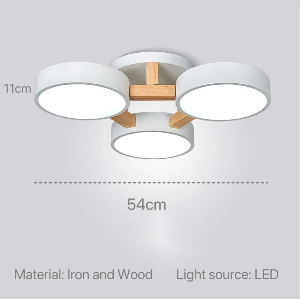Nordic Modern Macaron Ceiling Lamp Chandelier Bedroom Minimalist Wood Home Decor Living Room Kitchen LED Lighting Fixtures - Image 23