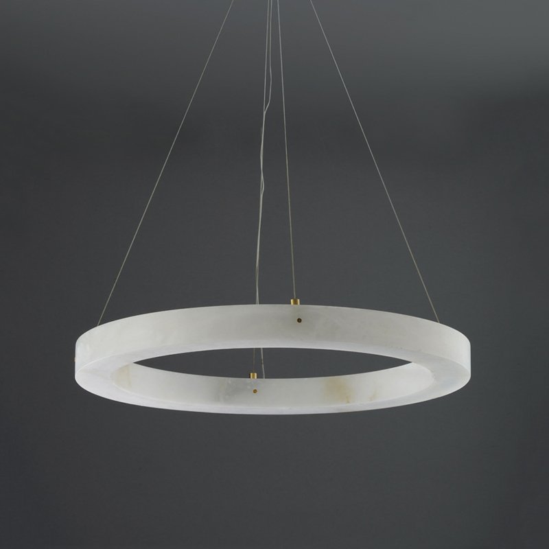 Lámpara colgante circular de mármol de 54 cm para mesa de comedor, sala de estar, restaurante, hotel, decoración