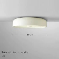 Nordic Simple Circular Ceiling Light After Modern Creative Dining Room Living Room Bedroom LED Black White Orange Ceiling Light - Image 14