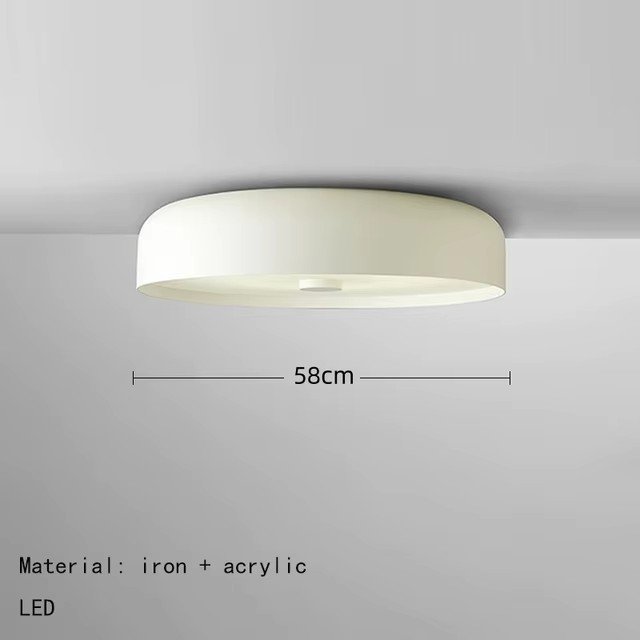 Nordic Simple Circular Ceiling Light After Modern Creative Dining Room Living Room Bedroom LED Black White Orange Ceiling Light - Image 14