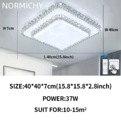 Modern Diamond Simple Design LED Ceiling Lamp White/Warm Light Bedroom Living Room Home Lighting Decorate Lustre Home Appliance - Image 13