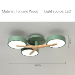 Nordic Modern Macaron Ceiling Lamp Chandelier Bedroom Minimalist Wood Home Decor Living Room Kitchen LED Lighting Fixtures - Image 21