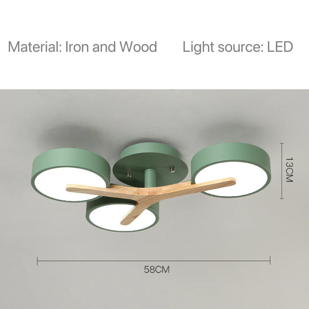 Nordic Modern Macaron Ceiling Lamp Chandelier Bedroom Minimalist Wood Home Decor Living Room Kitchen LED Lighting Fixtures - Image 21