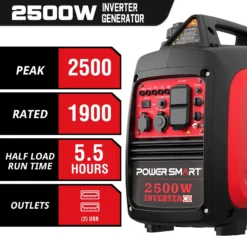 2500W Portable Inverter Gas Generator, CO Detect Super Quiet Low Oil Shutdown,for Camping - Imagen 3