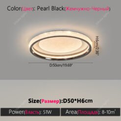 Lámpara de techo LED de diseño moderno, lámpara de techo con forma de anillo, adecuada para sala de estar, cocina, decoración romántica del hogar, luz de techo - Image 17