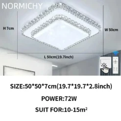 Modern Diamond Simple Design LED Ceiling Lamp White/Warm Light Bedroom Living Room Home Lighting Decorate Lustre Home Appliance - Image 14